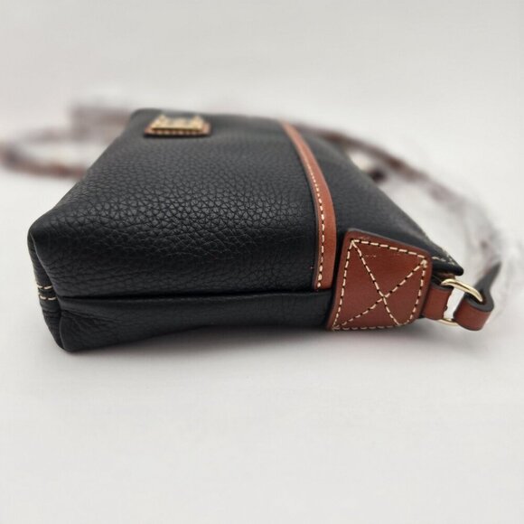 Dooney & Bourke Ginger Pouchette Saffano Shoulder Black Dust Bag Tags NWT R0018 - Picture 5 of 13